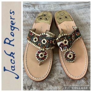 Jack Rogers Navajo Whipstitched Sandal {Tribal Print} 9